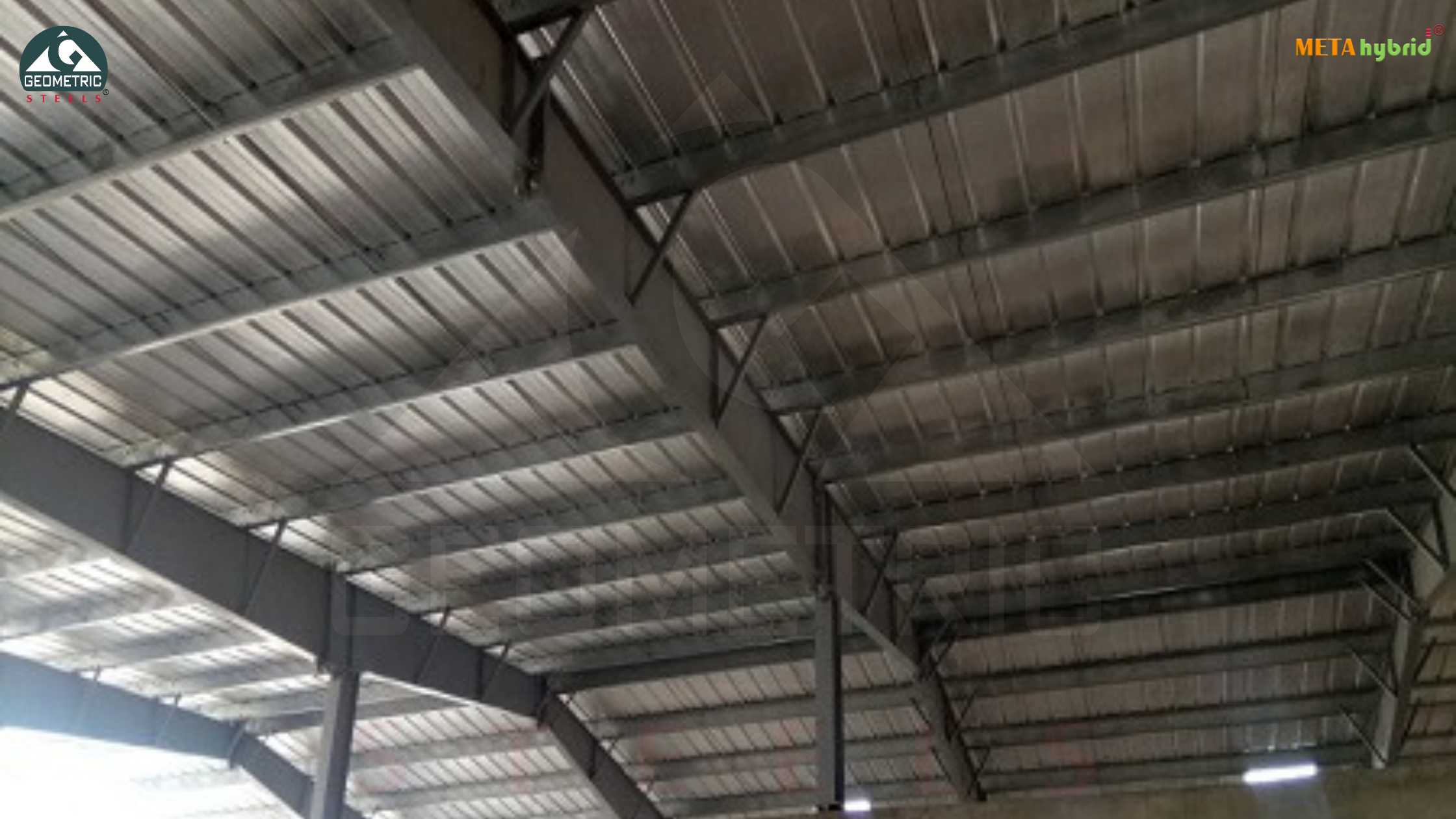 METAhybrid® thermal insulated roofing sheets for passive cooling in industrial buildings 1